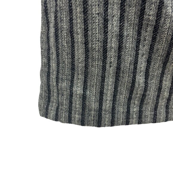 Vintage 80s Wool Skirt Womens XS Gray Striped Straight Knee Length Pencil - Picture 5 of 10